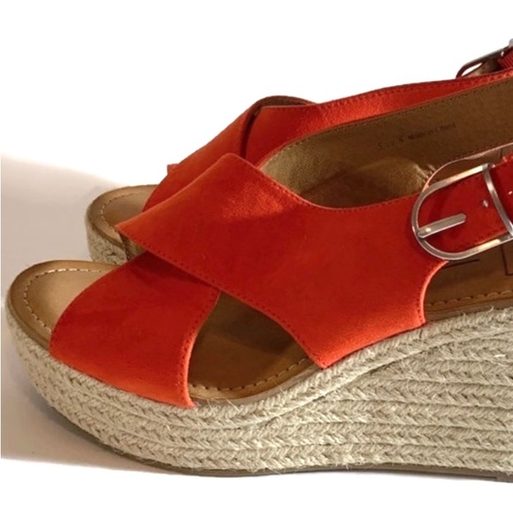 Dolce Vita Burnt Orange High Wedge Espadrilles - Picture 2 of 12